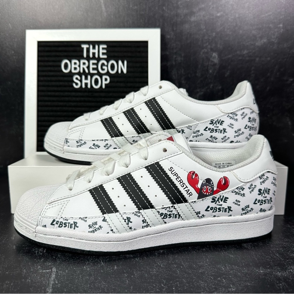 ADIDAS PHILIP COLBERT X SUPERSTAR SAVE THE LOBSTER WOMENS SHOES SIZE 7.5 NEW